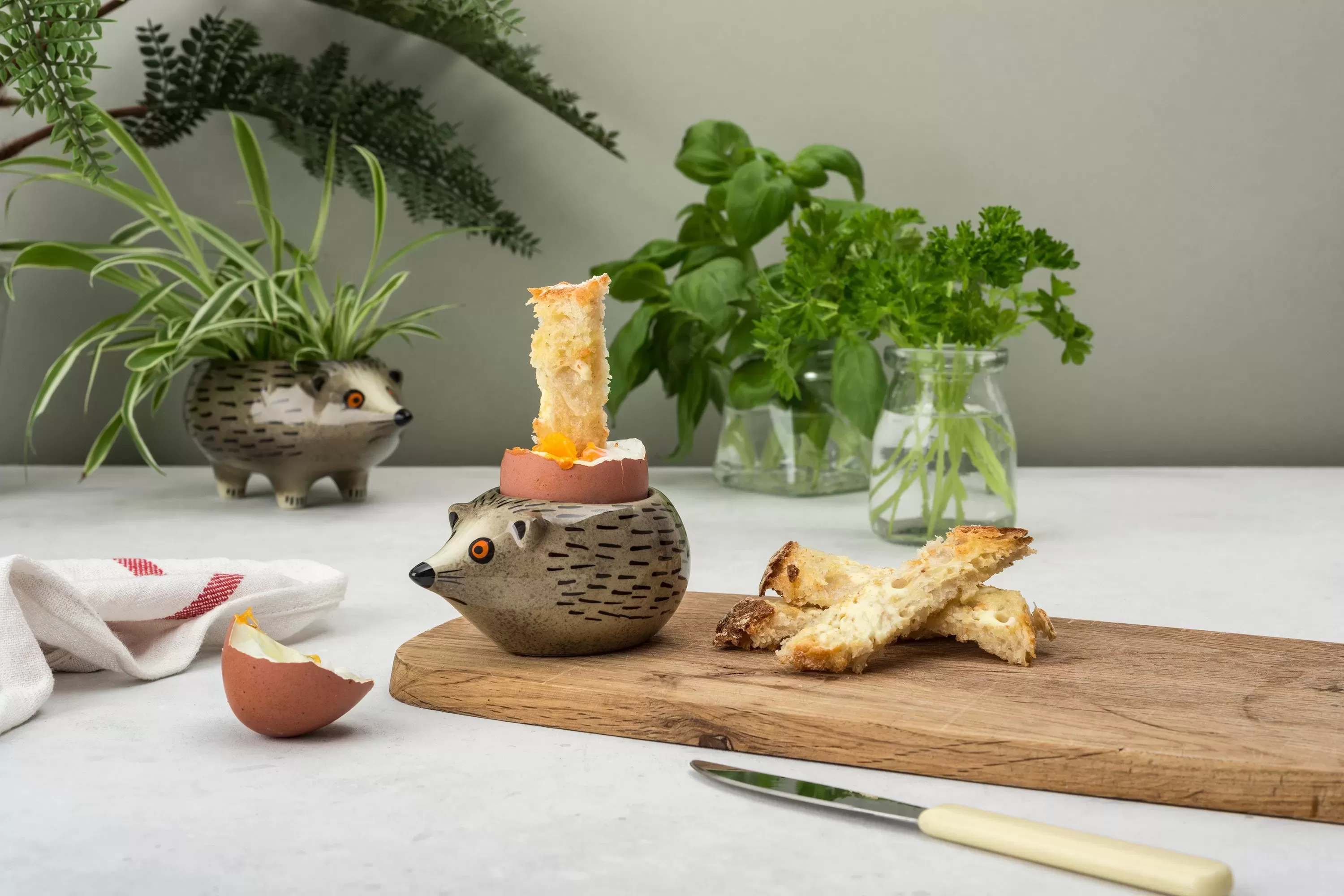 Hannah Turner / Egg cup Hedgehog（ハリネズミのエッグカップ)